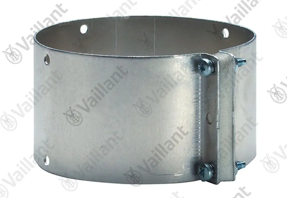 Metallklemmring von Vaillant, zylindrische Form mit mehreren Befestigungslöchern zur Montage, geeignet für verschiedene Anwendungen in Heizsystemen.